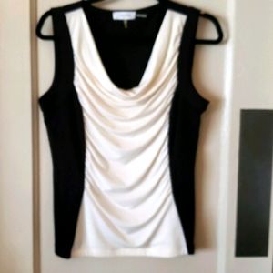 Calvin Klien sleeveless waterfall blouse